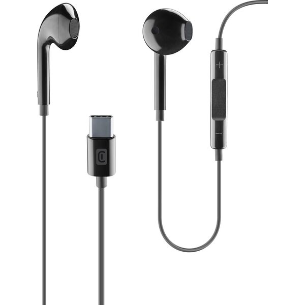 Słuchawki Cellular Line Cellularline USB-C Kopfhörer mit Mikrofon Schwarz