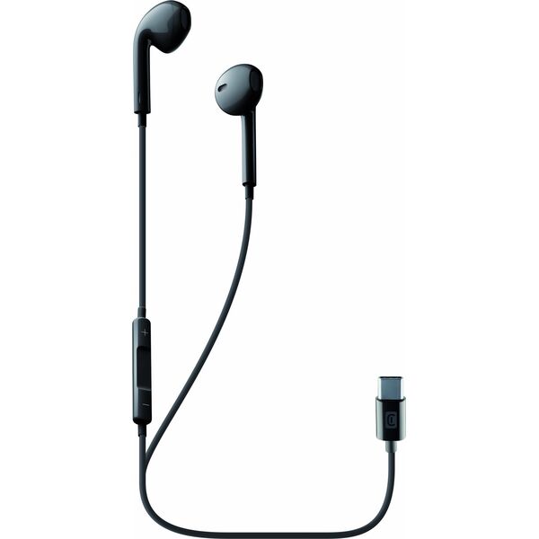 Słuchawki Cellular Line Cellularline USB-C Kopfhörer mit Mikrofon Schwarz