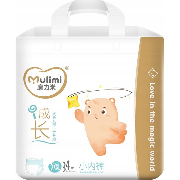 MULIMI Pieluchomajtki MULIMI diapers-pants Pull-ups XXXL, 17+kg, 34 pcs