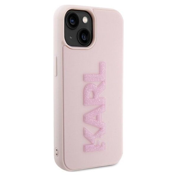 Karl Lagerfeld Karl Lagerfeld Klhcp15M3Dmbkcp Iphone 15 Plus / 14 Plus 6.7" Różowy/Pink Hardcase 3D Rubber Glitter Logo