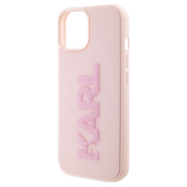 Karl Lagerfeld Karl Lagerfeld Klhcp15M3Dmbkcp Iphone 15 Plus / 14 Plus 6.7" Różowy/Pink Hardcase 3D Rubber Glitter Logo