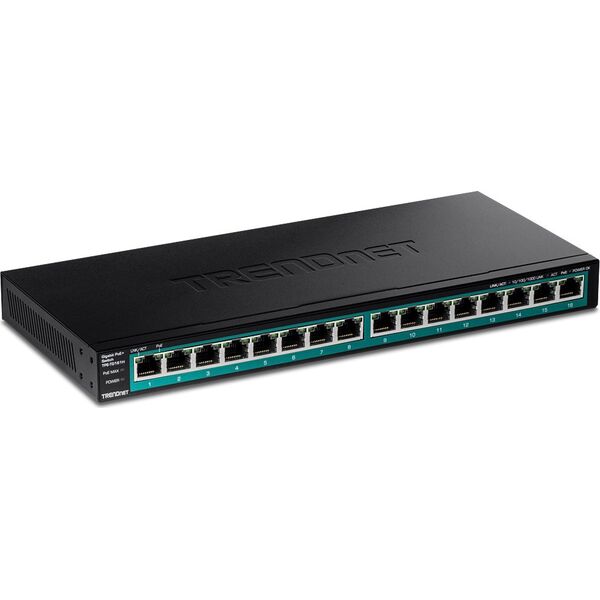 Switch TRENDnet 16-PORT GIGABIT POE+ SWITCH