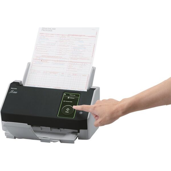 Skaner Fujitsu FUJITSU-RICOH skener Fi-8040 A4, průchodový, 40ppm, 500dpi, LAN RJ45-1000, USB 3.2,ADF 50listů, 6000listů za den