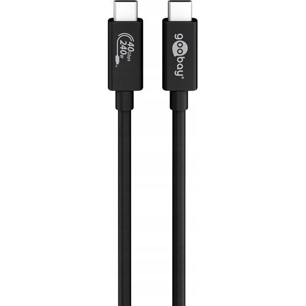 Kabel USB USB-C - USB-C 0.7 m Czarny (RB61716)