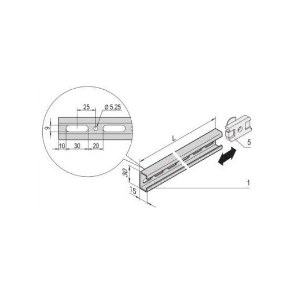 SCHROFF SCHROFF Eurorack C-Rail do obudowy 800D