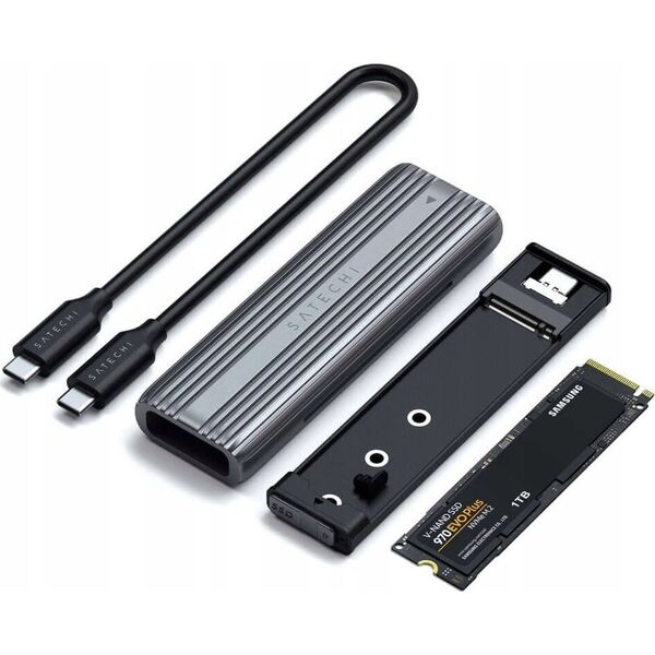 Kieszeń Satechi SATECHI USB-C NVME and SATA SSD Enclosure Space Gray