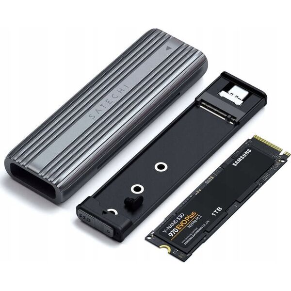 Kieszeń Satechi SATECHI USB-C NVME and SATA SSD Enclosure Space Gray