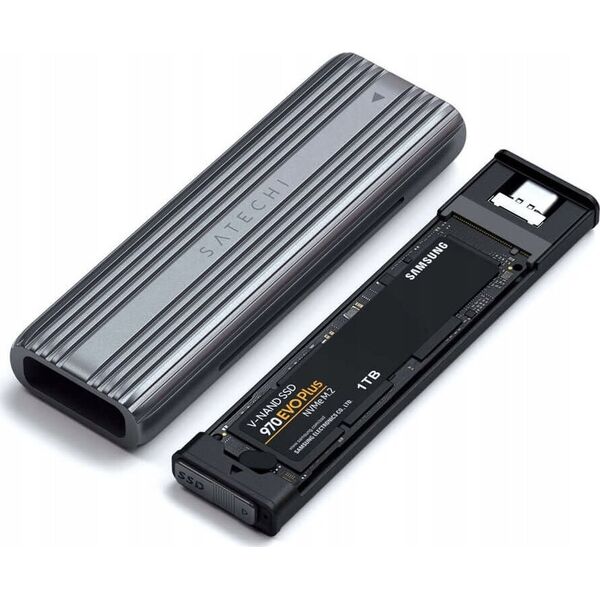 Kieszeń Satechi SATECHI USB-C NVME and SATA SSD Enclosure Space Gray