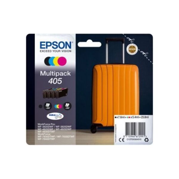 Tusz Epos EPSON C13T05G64010, Multipack, 405, Tinte czarny, cyan, magenta, żółty, do EPSON WorkForce WF-3820, WF-4820, WF-7830