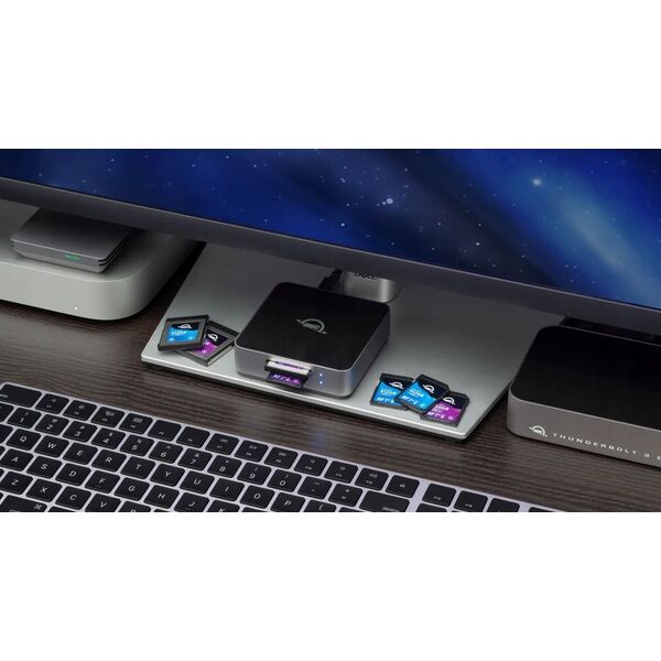 Czytnik OWC Atlas Dual CFexpress + SD Card Card Reader: USB-C Dual-slot CFexpress Type B and SDXC UHS-II Card Reader