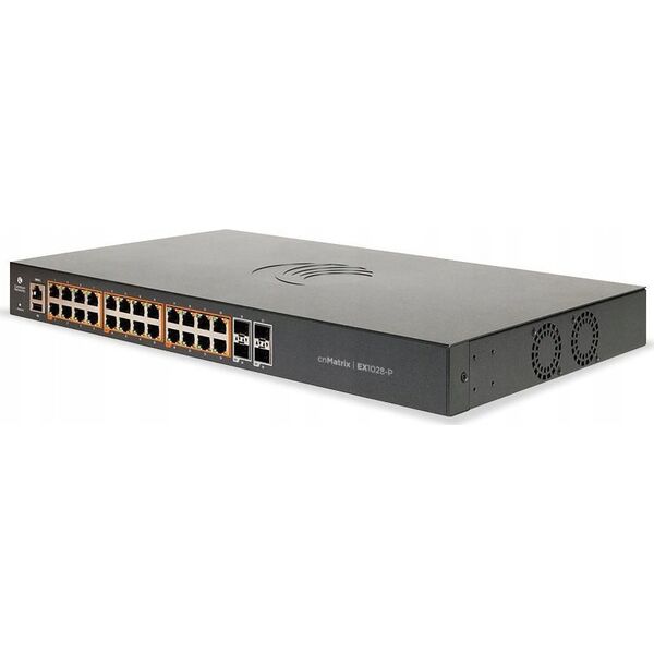 Switch Cambium Networks Cambium Networks EX1028-P Zarządzany L2/L3 Gigabit Ethernet (10/100/1000) Obsługa PoE 1U Szary