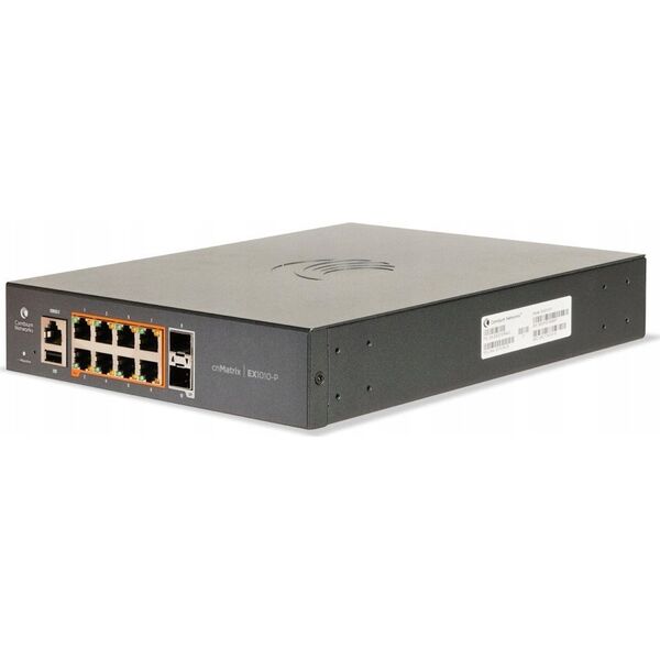 Switch Cambium Networks Cambium Networks cnMatrix EX1010-P Zarządzany L2/L3 Gigabit Ethernet (10/100/1000) Obsługa PoE 1U Czarny