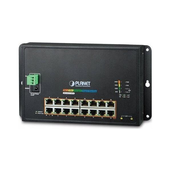 Switch Planet PLANET WGS-4215-16P2S łącza sieciowe Zarządzany L2 Gigabit Ethernet (10/100/1000) Obsługa PoE Czarny