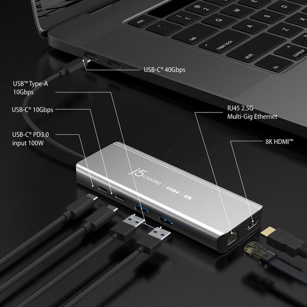 Stacja/replikator j5create Thunderbolt 4 (JCD403-N)