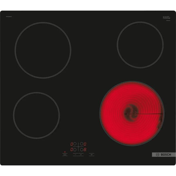 Płyta grzewcza Bosch Bosch Hob | PKE61RBA2E | Electric | Number of burners/cooking zones 4 | Touch | Timer | Black one size
