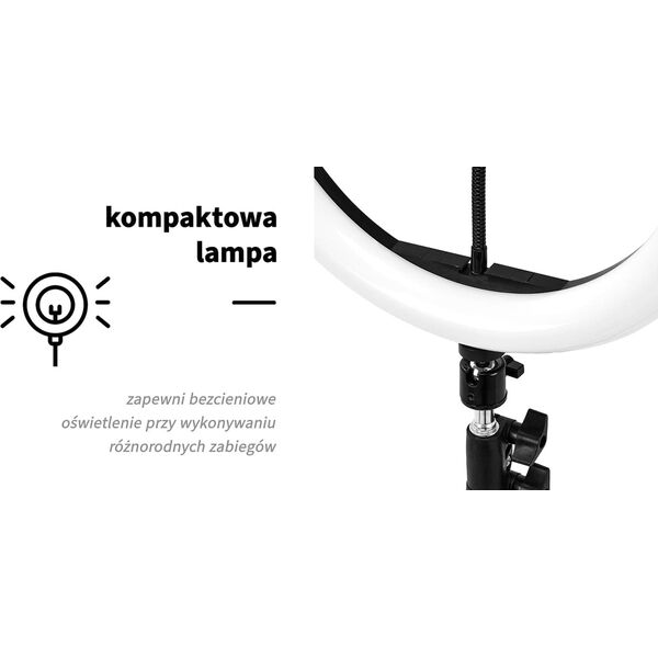 Lampa pierścieniowa Activeshop GLOW lampa pierścieniowa ring 13" bsc ze statywem 10W