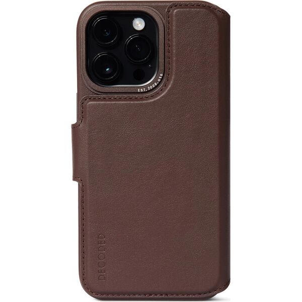 Decoded Decoded Leather MagSafe Modu Wallet iP 14 Pro Chocolate Brown