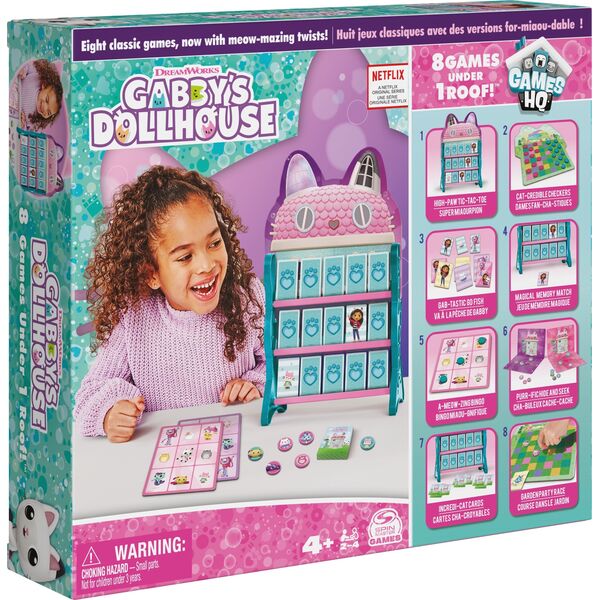 Spin Master Zestaw gier Koci Domek Gabi: 8 gier w 1