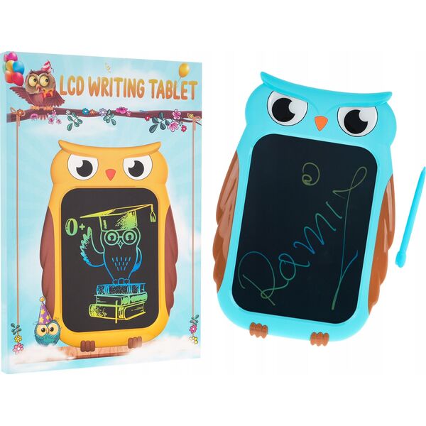 Tablet graficzny Tablet Sowa do rysowania dla dzieci 3+ Ekran 8,5' + Rysik + Kolorowe rysunki
