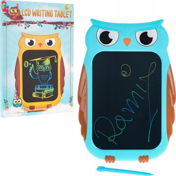 Tablet graficzny Tablet Sowa do rysowania dla dzieci 3+ Ekran 8,5' + Rysik + Kolorowe rysunki
