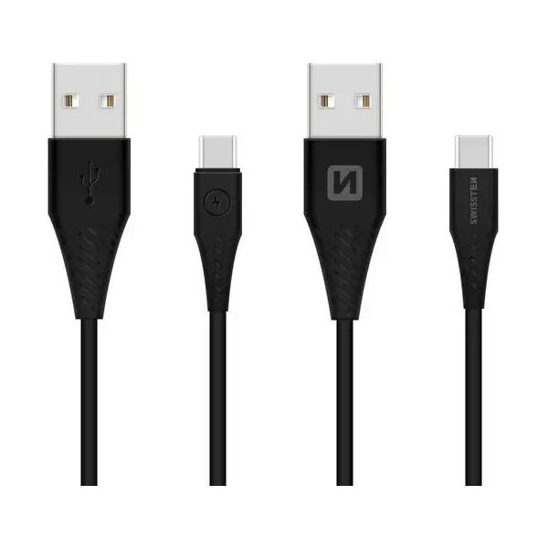 Kabel USB Swissten USB-A - USB-C 1.5 m Czarny (71504401)
