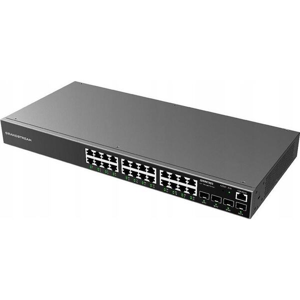 GrandStream Grandstream Networks GWN7803 łącza sieciowe Zarządzany L2+ Gigabit Ethernet (10/100/1000) Czarny