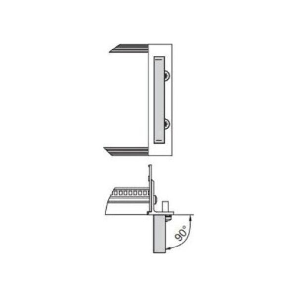 SCHROFF Jednoczęściowy uchwyt SCHROFF, szerokość 12,2 mm, anodowany na jasno, 4 HU
