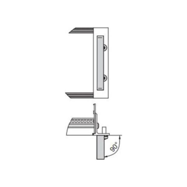 SCHROFF SCHROFF Uchwyt przedni jednoczęściowy, szerokość 12,2 mm, anodowany na jasno, 6 U
