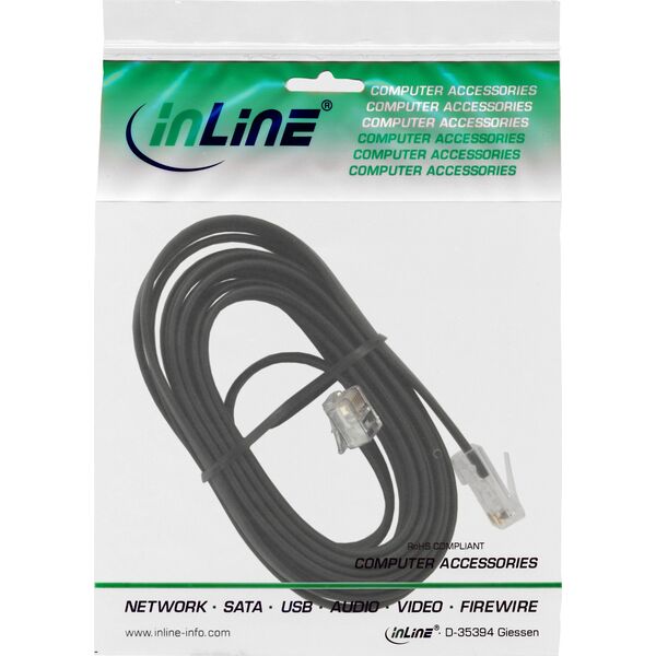 InLine InLine® Modular Cable RJ45 8P6C to RJ12 6P6C male to male 10m