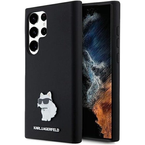 Karl Lagerfeld Karl Lagerfeld KLHCS23LSMHCNPK S23 Ultra S918 czarny/black hardcase Silicone Choupette Metal Pin NoSize