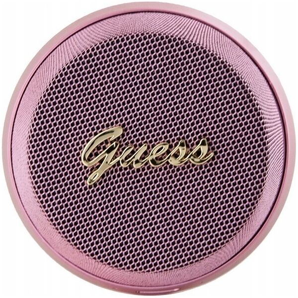 Guess Głośnik Bluetooth Guess Magnetic Script Metal - różowy