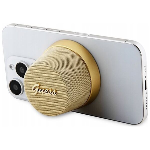 Guess Głośnik Bluetooth Guess Magnetic Script Metal - złoty