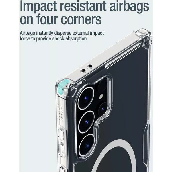 Nillkin Etui Nillkin Nature Pro pancerne z magnetycznym ringiem do Samsung Galaxy S24 Ultra - białe