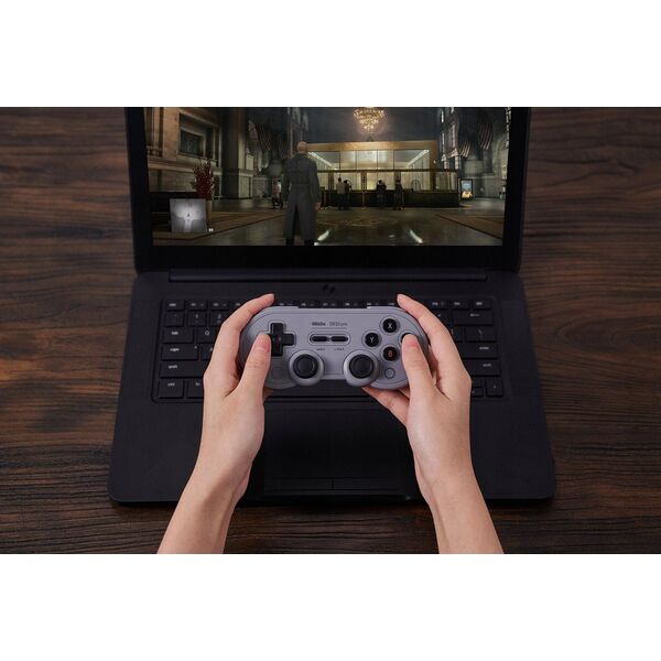 Pad 8BitDo 8BitDo SN30 Pro (Hall Effect Joystick), Gamepad (grey)
