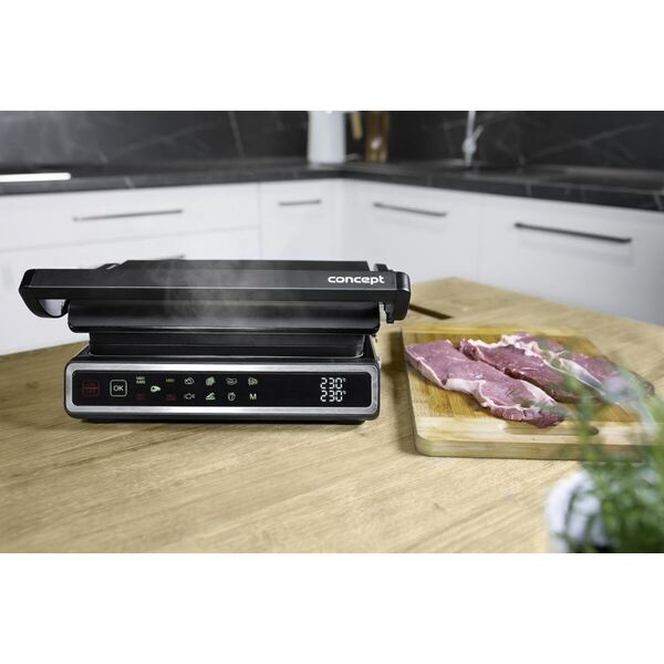 Grill elektryczny Concept Grill ellektryczny z termosondą i płytą do gofrów GE3550