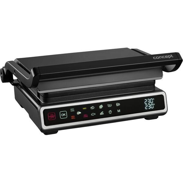 Grill elektryczny Concept Grill ellektryczny z termosondą i płytą do gofrów GE3550