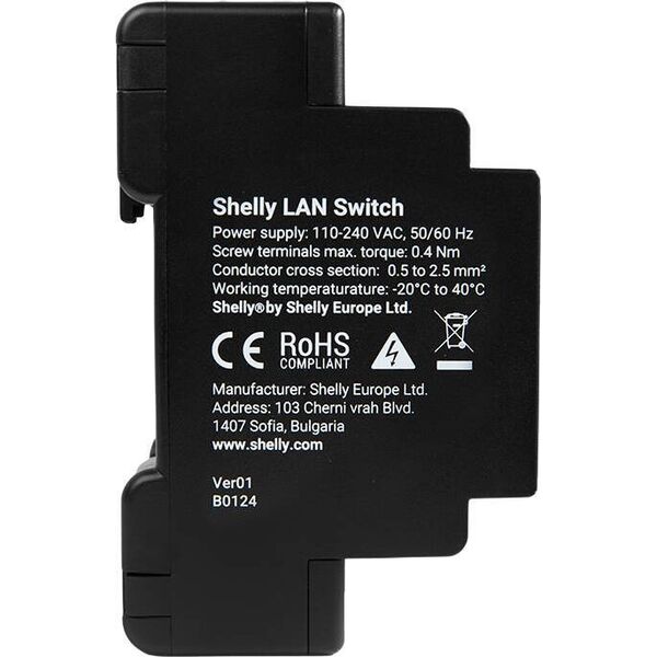 Switch Shelly Shelly Relais "Switch" 5 Ports 10/100 Mbit