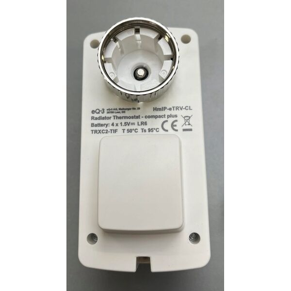 HomeMatic IP Homematic IP radiator thermostat - compact plus (HmIP-eTRV-CL), heating thermostat (white)