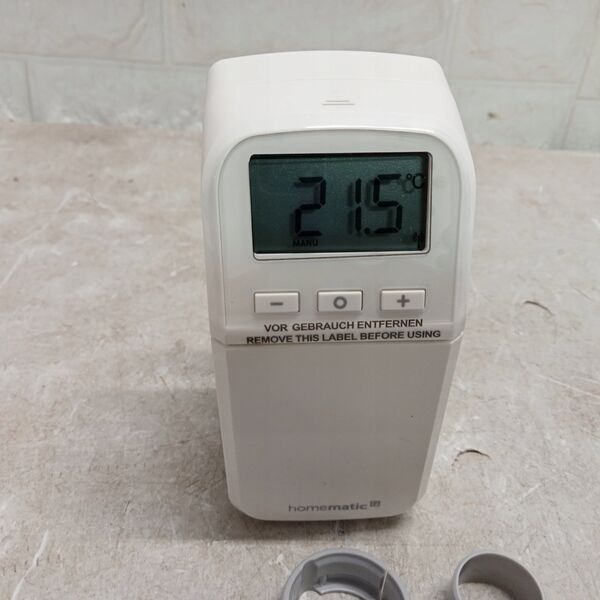 HomeMatic IP Homematic IP radiator thermostat - compact plus (HmIP-eTRV-CL), heating thermostat (white)