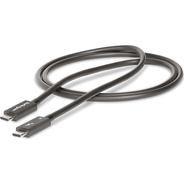 Kabel USB StarTech Thunderbolt - Thunderbolt 1 m Czarny (TBLT4MM1M)
