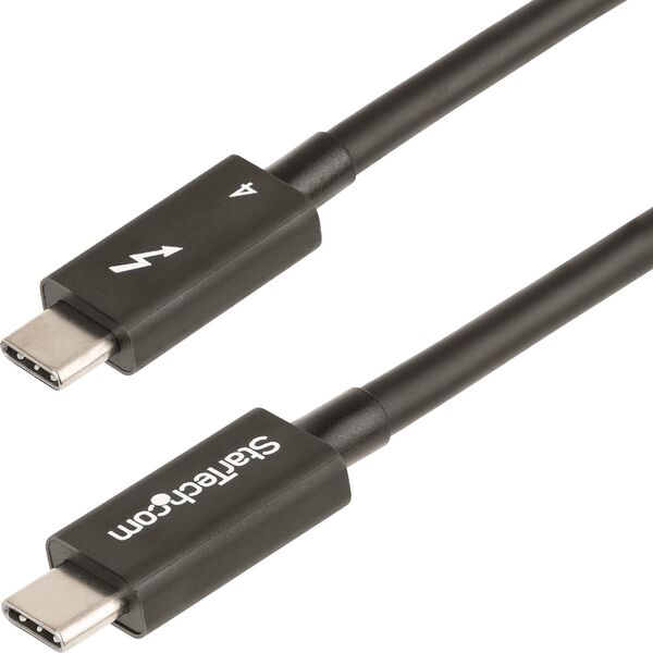 Kabel USB StarTech Thunderbolt - Thunderbolt 0.5 m Czarny (TBLT4MM50CM)