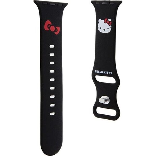 Hello Kitty Hello Kitty Silicone Kitty Head - Pasek do Apple Watch 38/40/41 mm (czarny)