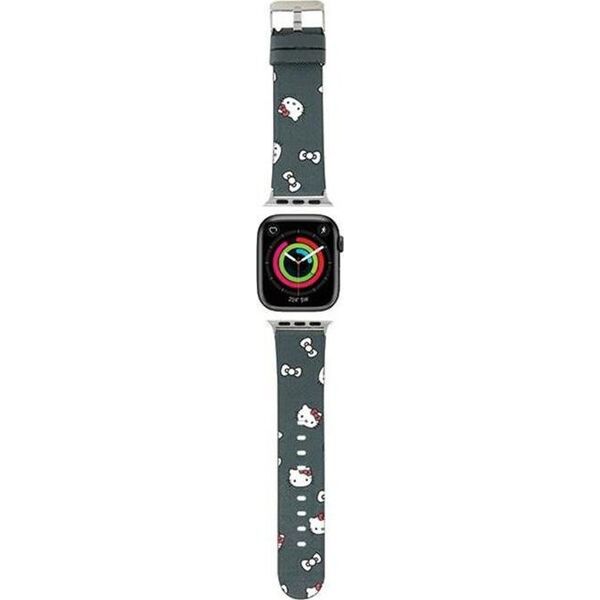 Hello Kitty Hello Kitty Heads & Bows Pattern - Pasek do Apple Watch 38/40/41 mm (czarny)