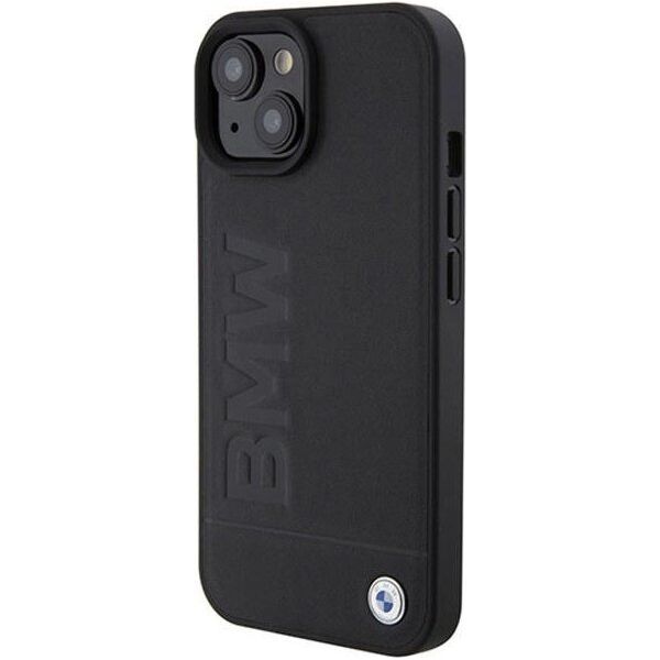 BMW BMW Leather Hot Stamp MagSafe - Etui iPhone 15 (Czarny)