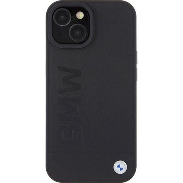 BMW BMW Leather Hot Stamp MagSafe - Etui iPhone 15 (Czarny)