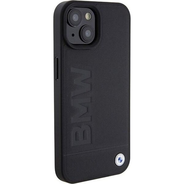 BMW BMW Leather Hot Stamp MagSafe - Etui iPhone 15 (Czarny)