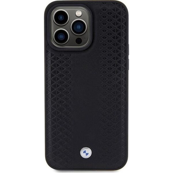 BMW BMW Leather Diamond Pattern - Etui iPhone 15 Pro (czarny)