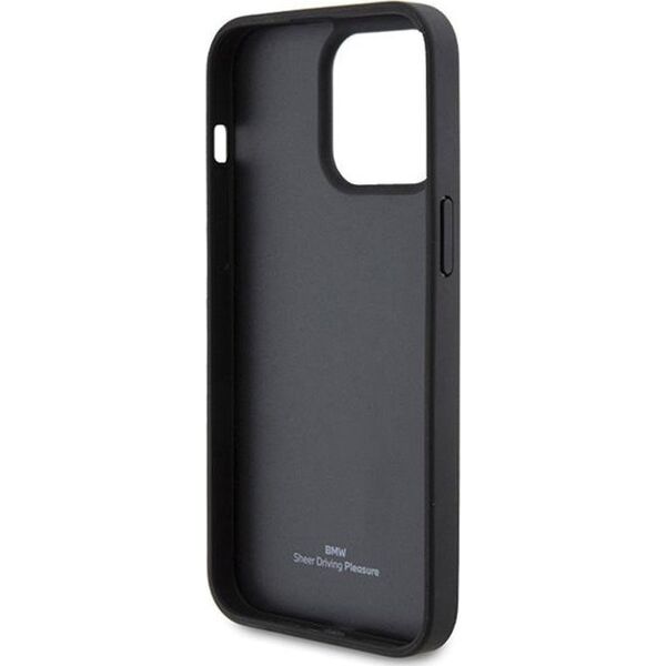 BMW BMW Leather Diamond Pattern - Etui iPhone 15 Pro (czarny)