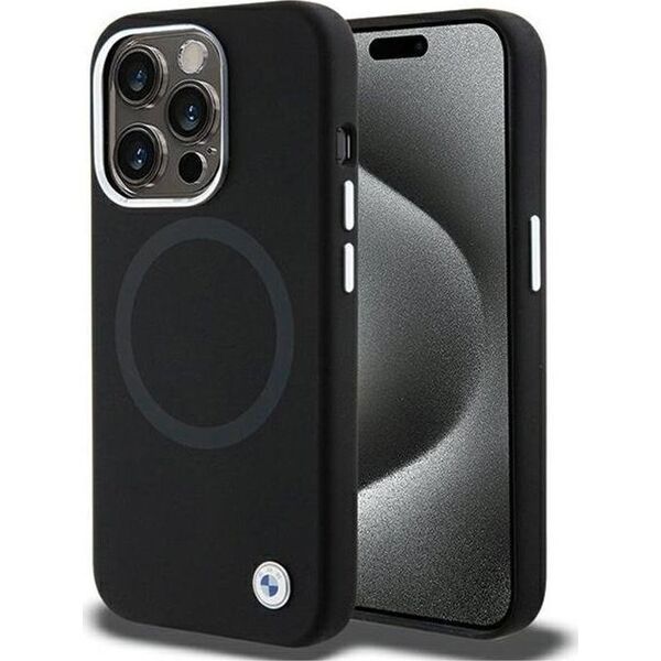BMW BMW Signature Liquid Silicone MagSafe - Etui iPhone 15 Pro (czarny)
