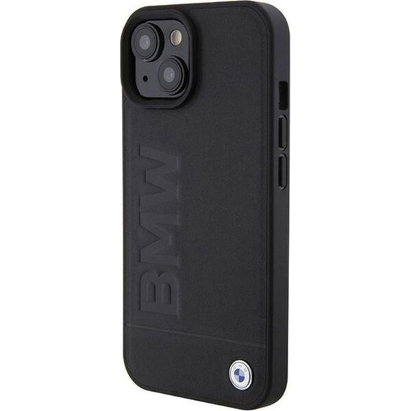 BMW BMW Leather Hot Stamp - Etui iPhone 15 (czarny)